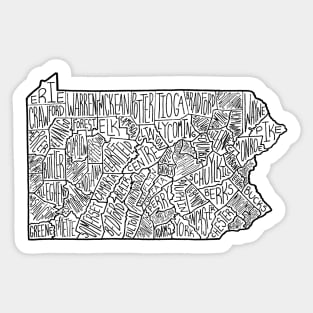 Pennsylvania Map Sticker